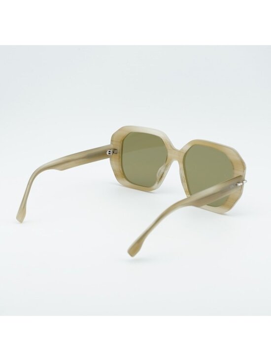 Fendi FE40173I 60Q Sunglasses Shiny Brown Square Frame,Brown Silver Mirror Lense main image 10
